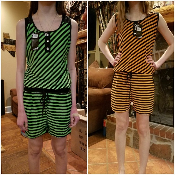 Striped Rompers - Picture 6 of 7